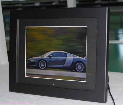 12 black woodden digital frames